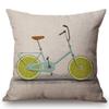 Modern Fruits Pattern Design Throw Pillow Case Pear Lemon Bicycle Summer Harmony Car Sofa Decoration Cushion Cover Cojines