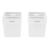 2 Pcs Desktop Storage Box Frosted White Stackable and Stitchable Combination Socks Underwear Desktop Small Items