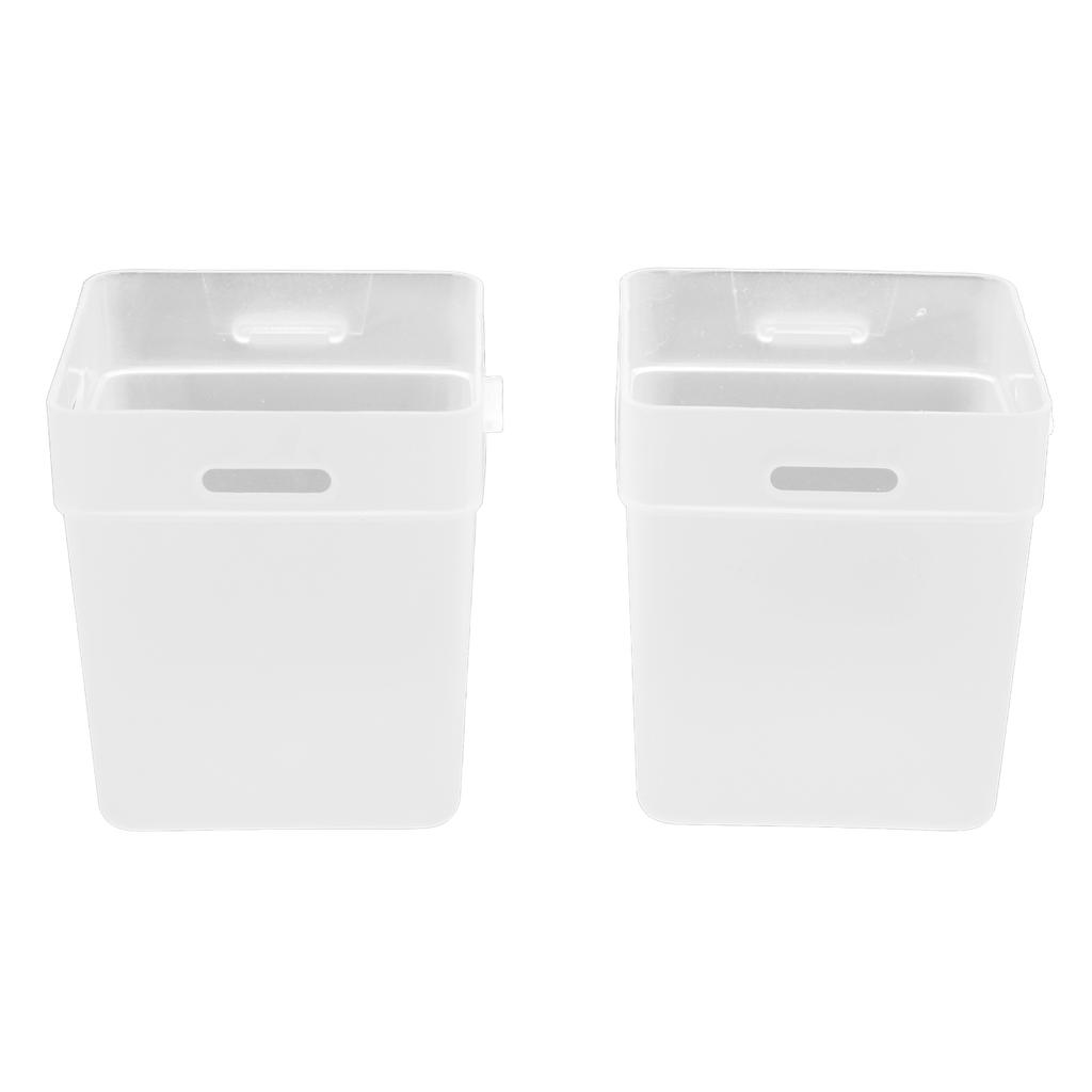 2 Pcs Desktop Storage Box Frosted White Stackable and Stitchable Combination Socks Underwear Desktop Small Items
