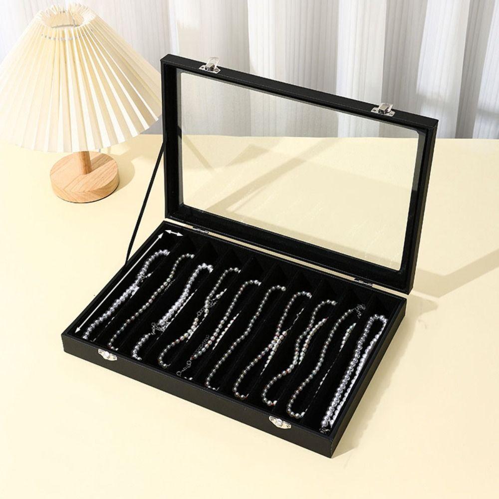 Scatola per Collane Lunghe in Tessuto di Velluto Contenitore Organizzatore per Collane Monocolore Confezione