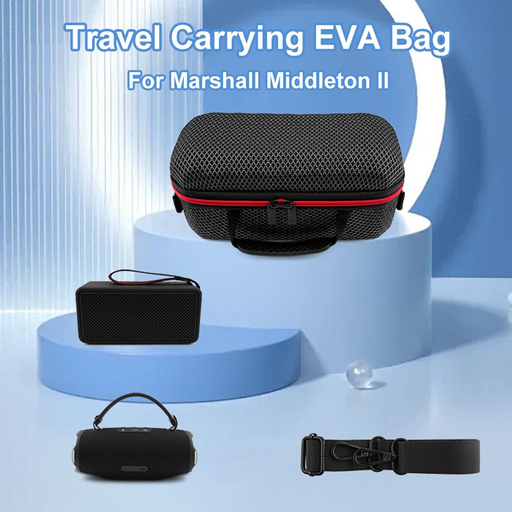 For Marshall Middleton II Bluetooth Speaker Carrying Case Organizer Storage Bag Dustproof Shockproof Portable Speaker Handbag