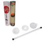 Caja Redonda de Empuje para Sushi con Pajita para Salsa Molde de Sushi de Grado Alimentario Cubo de Papel de Empuje Cónico Caja de Embalaje de Papel Accesorios Bento