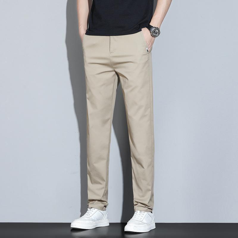 Men s Korean Style Slim Fit Casual Pants - Solid Color, Versatile, Loose Straight Leg 33
