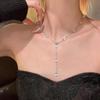 Elegant Crystal Glass Bead Clavicle Necklace - Simple, Fashionable, and Versatile European & American Style.