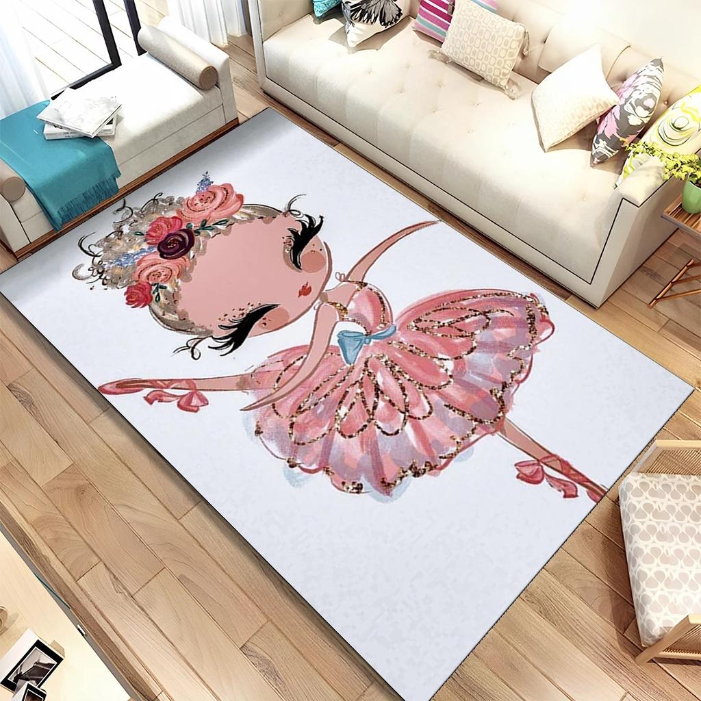 Pink Children's Hopscotch Boy and Girl Cartoon Game Carpet Kindergarten Early Education Baby Crawling Mat Non-slip Mat Home