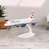 20 cm Legierung Metall UK Air British Airways Airbus 380 A380 Fluggesellschaften Flugzeug Flugzeug mit Fahrwerk Modell Diecast Flugzeugmodell