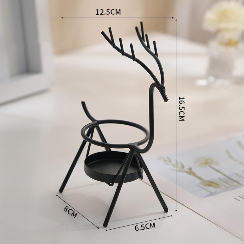 Christmas Gift Iron Candle Holders Metal Christmas Candlestick Modern Deer Candle Holder Home