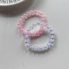 Girls' Iridescent AB Color Beaded Bracelet - Fresh Style, 8mm Beads, Versatile Accessory for Students