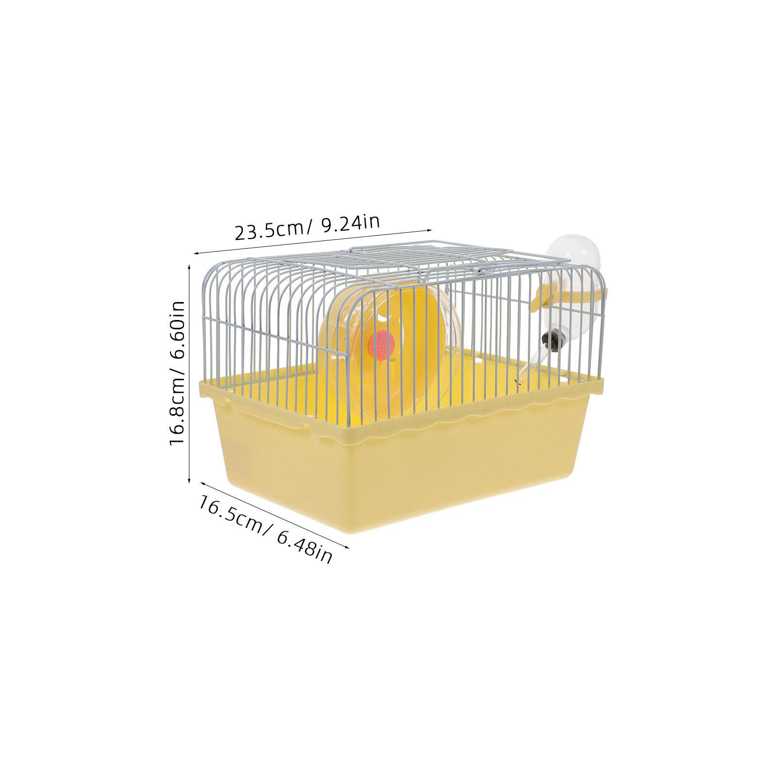 

Portable Hamster Travel Carrier Cage Small Animal Carrier ABS Material Spacious Ventilated Travel Container for Hamsters жёлтый