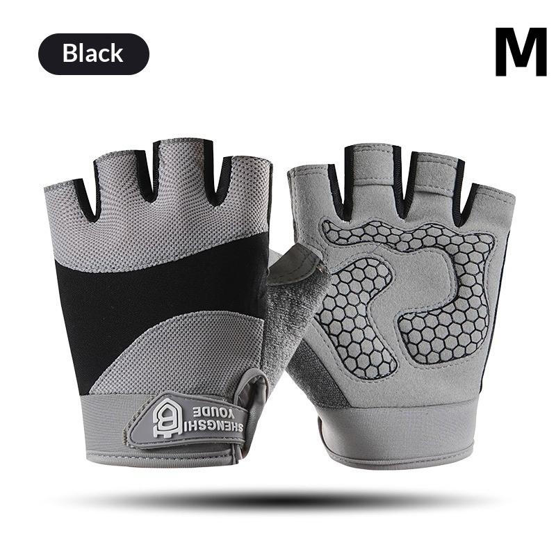 1Pair Gym Gloves Fitness Weight Lifting Body Building Training Sports Gloves Workout Half Finger Hand Protector For Men Women