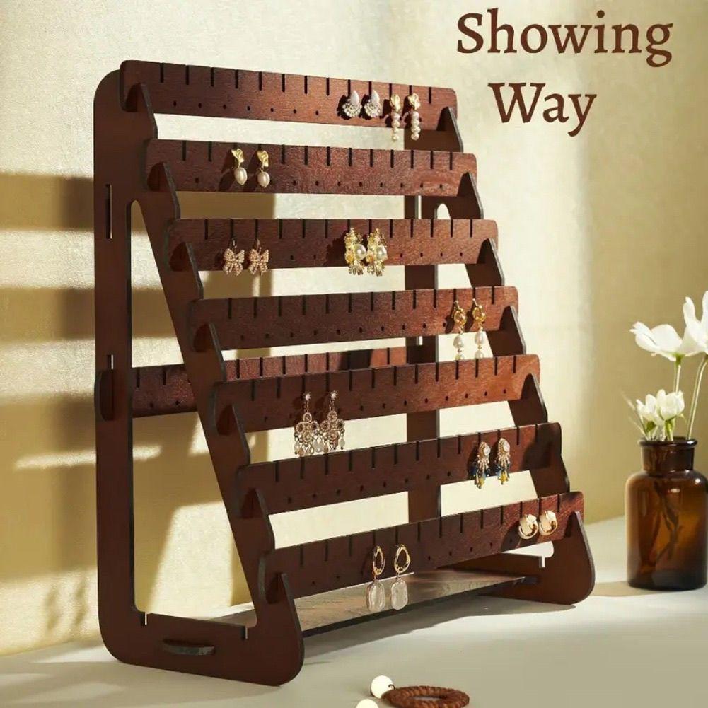 

Solid Wood Jewelry Display Stand for Earrings, Bracelets, and Ear Jewelry.
