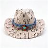 Jazz style western cowboy hat classic ethnic style versatile accessories cowboy hat printed peach top cowboy hat