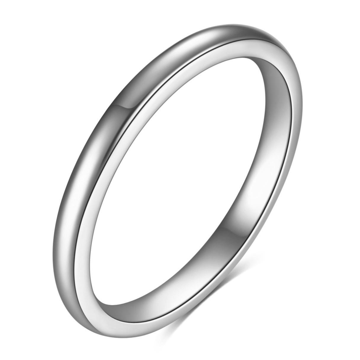 Versatile Multi-color Titanium Steel Couple Rings – 2MM Stainless Steel Size 12