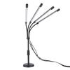 Pflanzenwachstumsleuchten 4 Köpfe Rot Blau Gelb Vollspektrum LED Pflanzenlampe Automatisches Ein/Aus mit Flexiblem Schwanenhals für Zimmerpflanzen