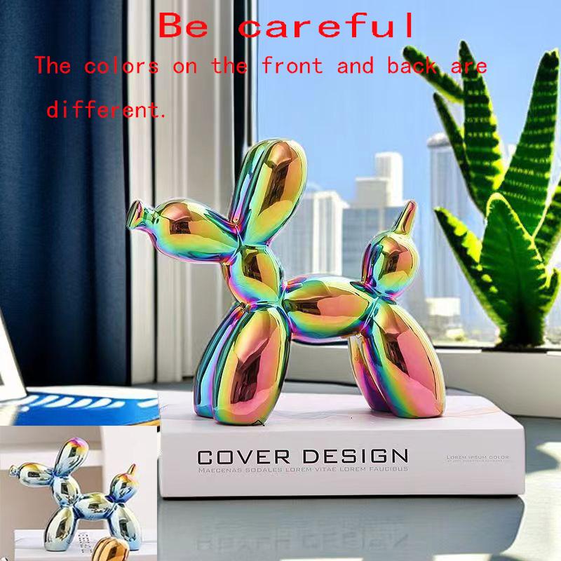 Keramiek Ballon Hond Beeld Huisdecoratie kamer Decoratie Accessoires Kantoor Scandinavisch Dier Decoratieve Beelden en Figuurtjes