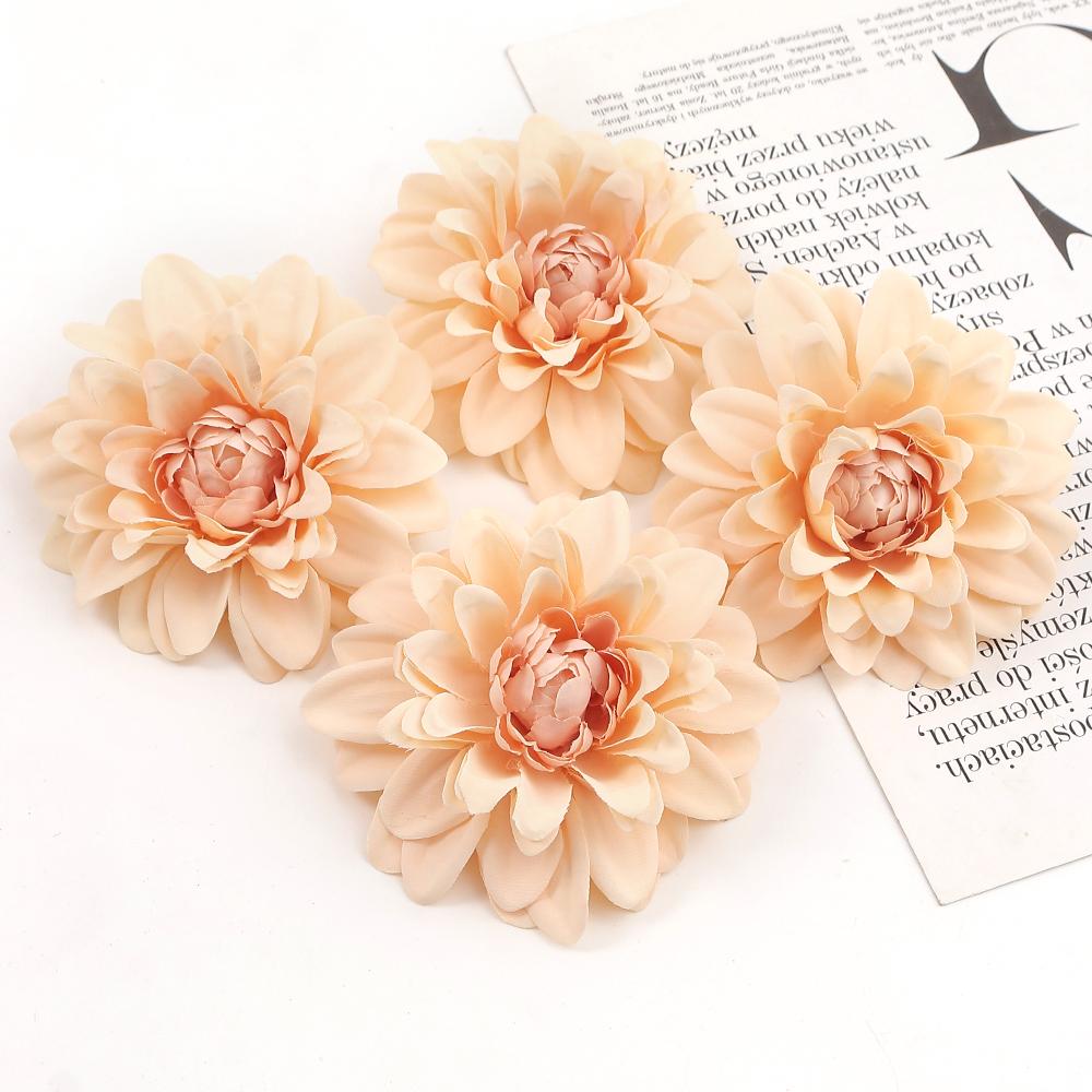 3/5Pcs Artificial Flowers Silk Rose Head Big Fake Flowers For Home Decor Wreath Accessories Bride Wedding Marriage Decoration