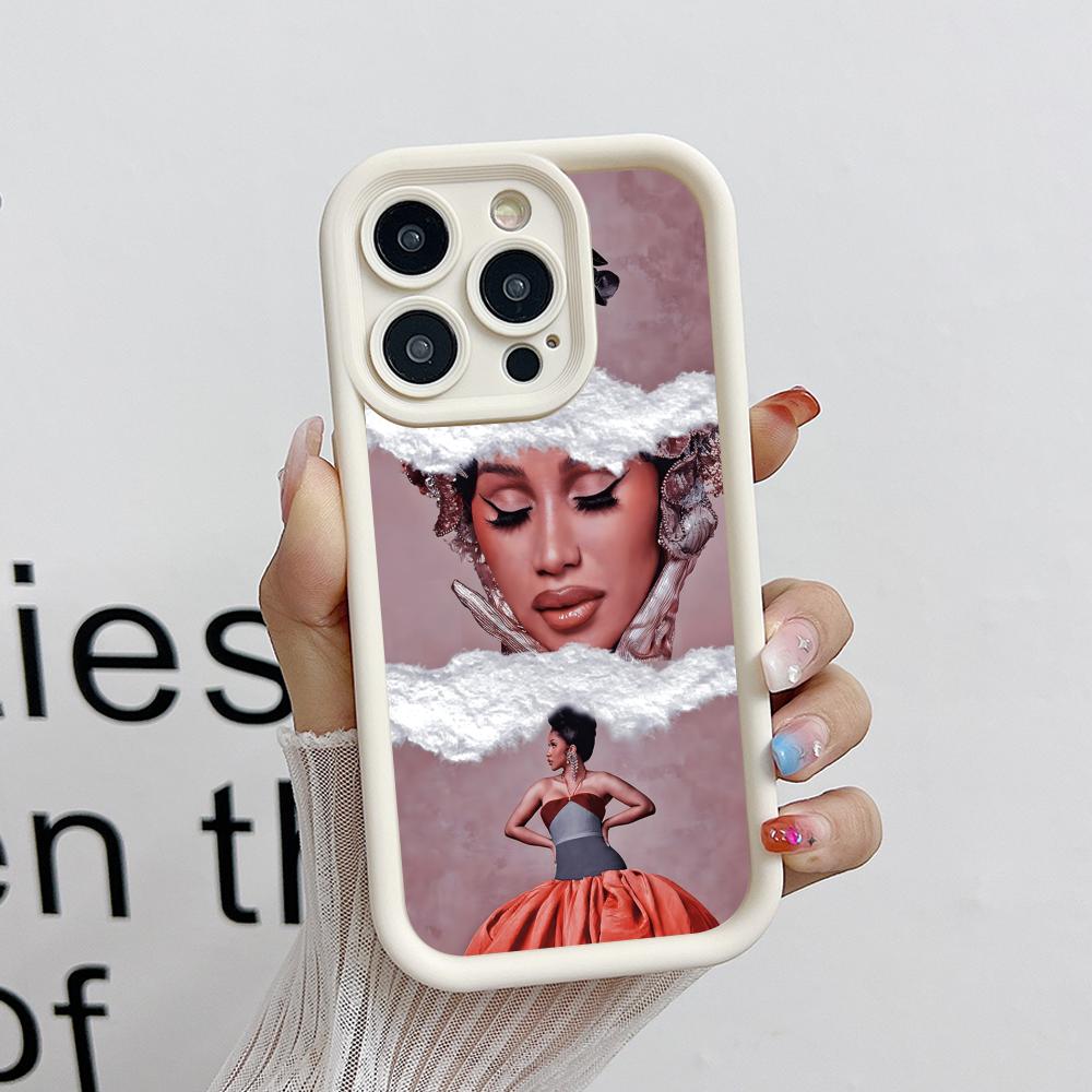 Cardi B Thicken TPU Mobile Phone Case for iPhone 17 16 15 14 13 12 11 Air Pro Max Plus Colorful Cover