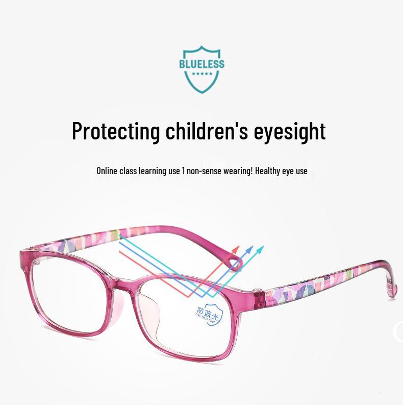 Asha Lu Kids’ Ultra-Light Anti-Blue Light TR90 Glasses Frame for Prescription Lenses