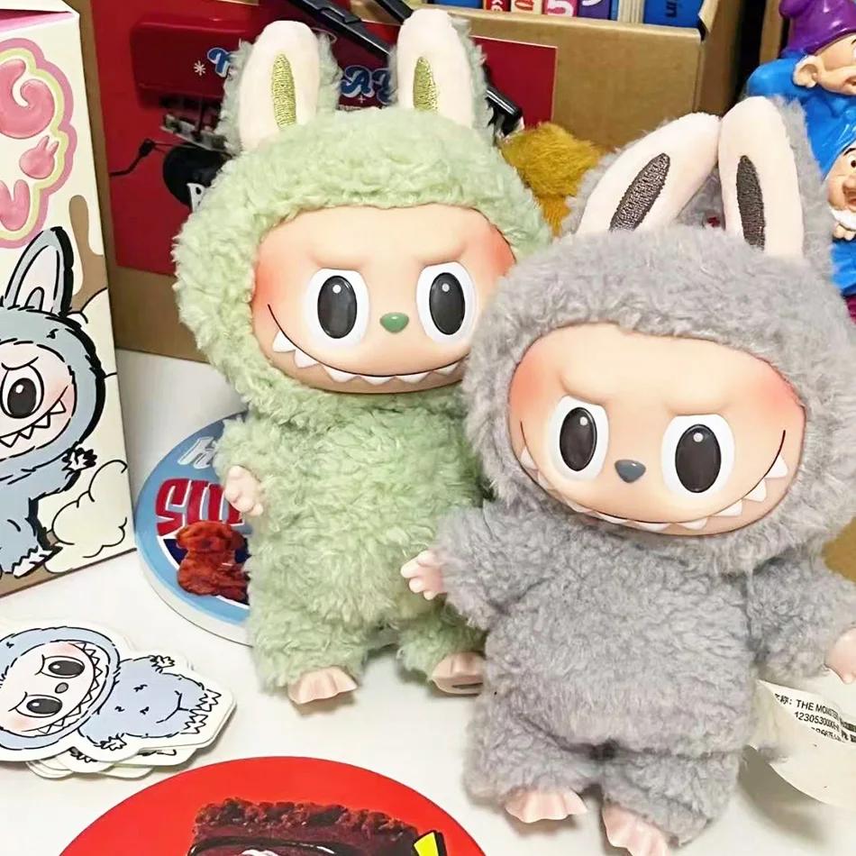 New High Quality Cute Labubu The Monsters A Seat and Macaron Vinyl Face Doll Blind Box Toys Cardiac Macarone Kawai Guess Bag Figure Model Bag Gift