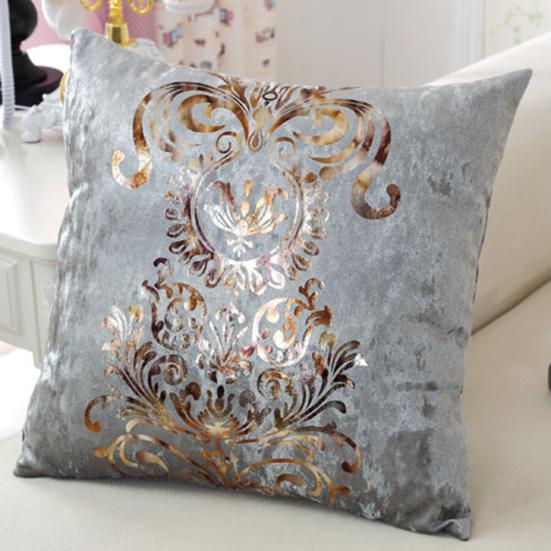 45x45cm Luxurious Bronzing Pillow Case Sofa Car Cushion Cover Home Decoration
