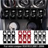 For Mini Cooper One For R50 R53 2001-2006 Central Control Headlight Door Switch Panel Sticker Soft CarbonFiber Decoration