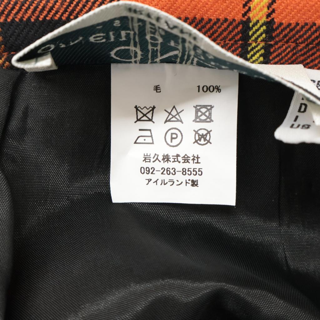 O’Neil of Dublin Checked long quilted skirt skirt 40 OrangeUsed