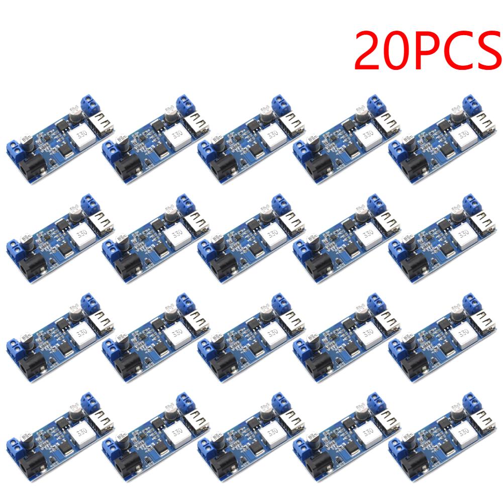 DC-DC 24V/12V To 5V 5A Step-down Charging Module USB Buck Step Down Converter Module Step-down Power Supply Module for Phone