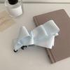 Women Hair Clip Anti-slip Teeth Three-Dimensional Bow Design Strong Grip Hair Claw Satin Texture Ponytail Holder Versatile Hair Accessory