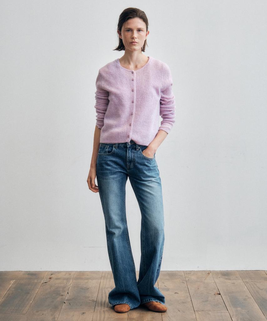 CITTA Center Press Washed Flared Denim Pants_Ctd422(Medium Blue)