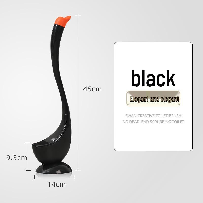 Swan Toilet Brush with Base - Fashionable Household Bathroom Cleaner for Squat Toilets