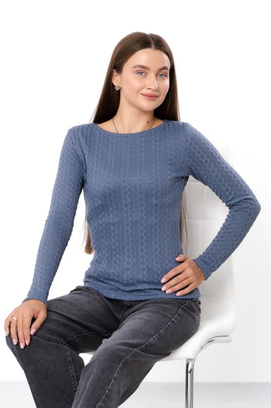 

Longsleeve (women) – Cotton Blend, Comfortable & Breathable, Any season, 8380-017 HC M джинсовий синього кольору