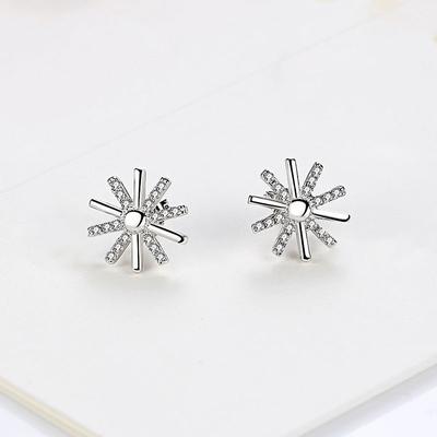 Sunflower Stud Earrings Female Personality Sweet Micro Diamond Flower Ear Jewelry Fashion Korean Version Niche Design Accessories