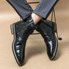 2024 Vintage Black Chelsea Boots Men High-quality Leather Personality Men Boots Dress Pointed toe Men's Ankle Boots botas hombre
