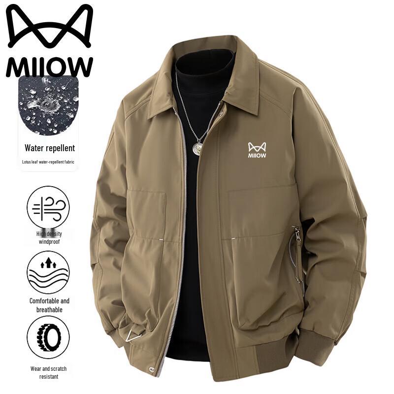 

MiiOW Men s Casual Waterproof Lapel Jacket 2XL