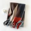 Classic Geometric Triangular Seahorse Hair Scarf Women's Winter Warmth Advanced Sense Hand-rubbed Beard Long Fringed Scarf