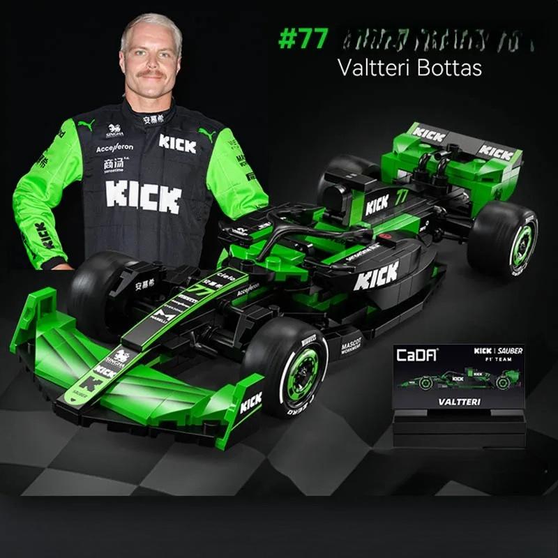 2024 MOC Sauber F1 Team C44 Formula-1 F1 Racing Car Number 24 Sports Car Building Blocks City KICK Car Bricks Toys Holiday Gifts