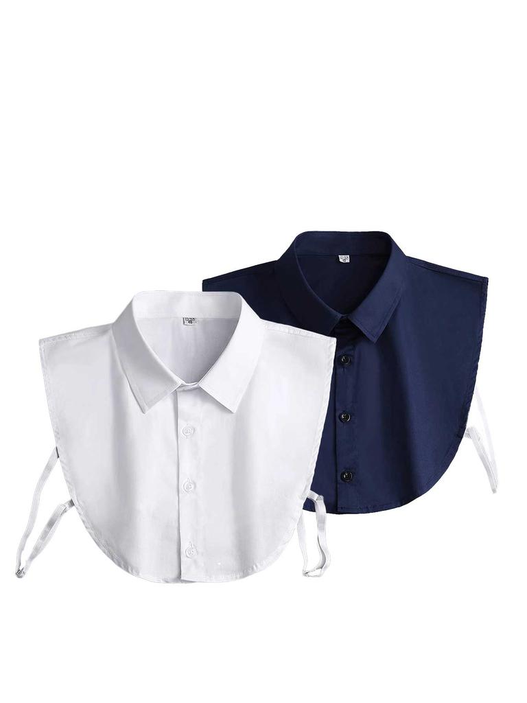 Men Business Shirt Fake Collar Solid Detachable Formal Dress Collar Spring Simple Turtleneck For Inner Clothing 40*35Cm