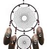 Black Dreamcatcher Hanging Decoration Feather Wind Chime Handmade Handwoven Creative Wall Hanging Triple Rings Pendant