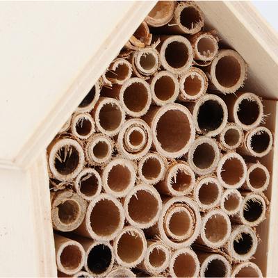 Casa di legno per insetti e api Rifugio in legno Casetta nido per decorazione da giardino all'aperto