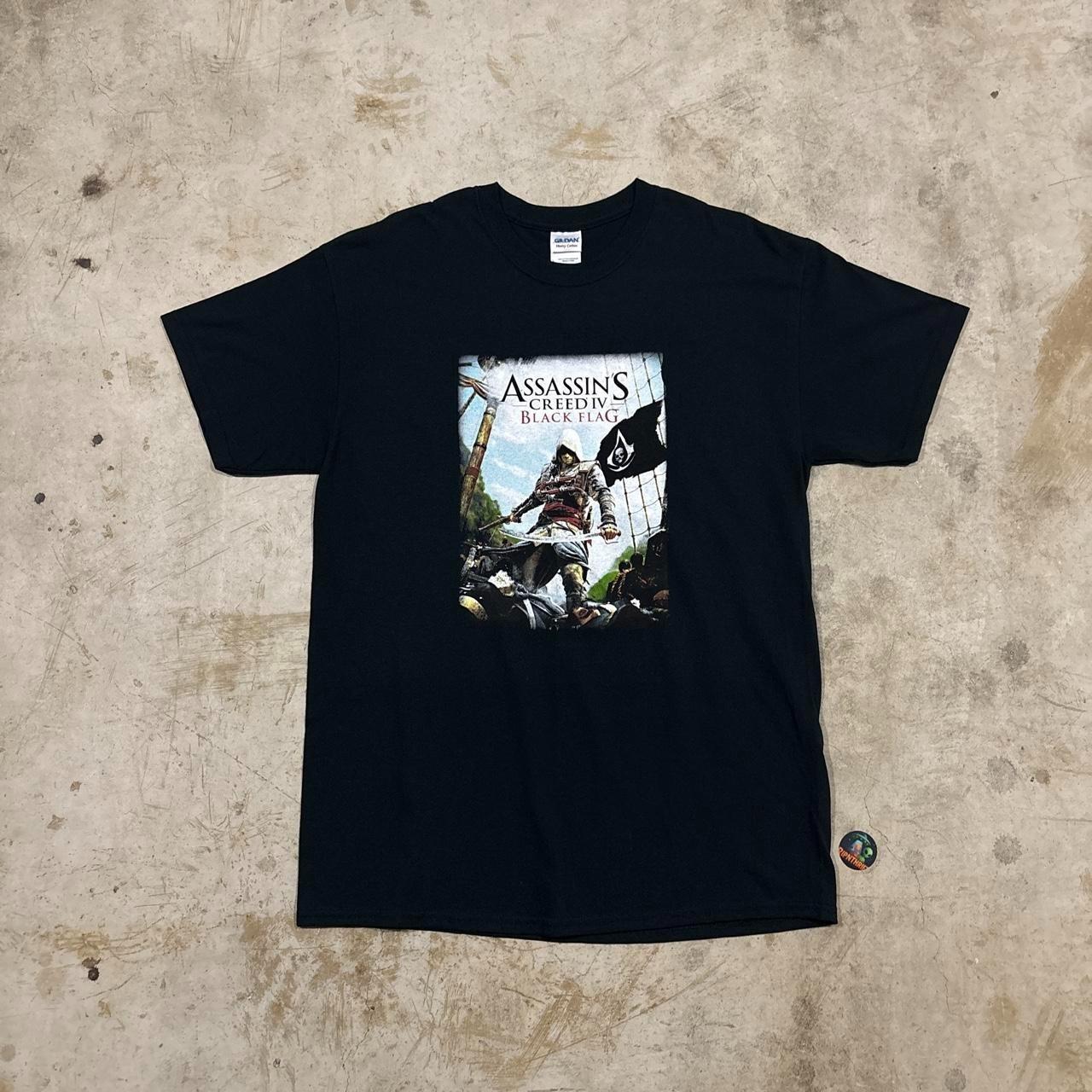 Vintage Assassin s Creed Black Flag gaming Size L Unisex T-Shirt S