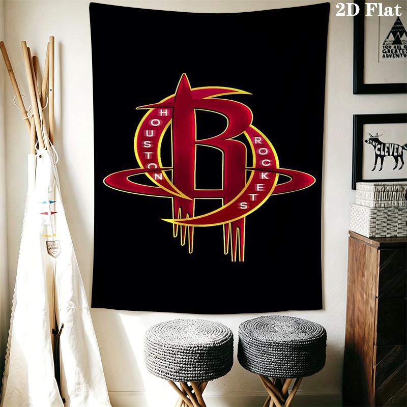 Houston Rockets Logo Artwork Threepiece Set 1 Duvet Cover 2 Pillowcase Without Core Duvet Cover And Pillowcase Bedding Set