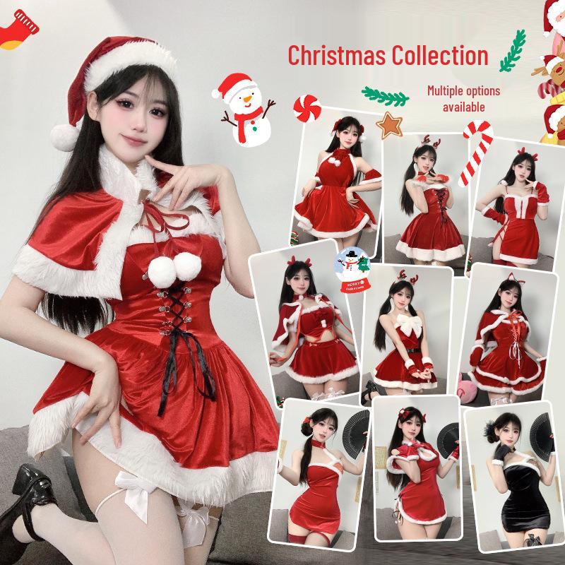 2024 Women's Sexy Christmas & New Year Costume - Little Devil Performance Outfit for Social Media Influencers