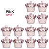 12/24pcs Transparent Crown-Shaped Plastic Boxes with Lid Wedding Favor Box Party Candy Container Packaging for Treats & Trinkets