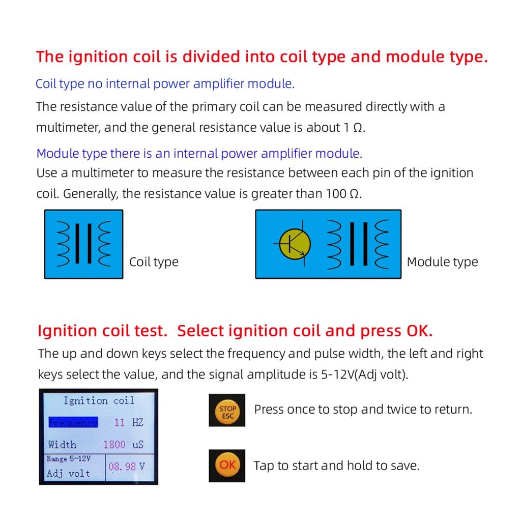 Idling Stepper Motor Instrument Fault Detector Car Ignitions Coil Test Detector Ignitions Coil Tester Drive Simulators