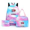 3Pcs/set Anime Demon Hunters Printed Backpack with Shoulder Bag Pengcil Case for Teenager Large Capacity Waterproof Bookbag Back To School Gift