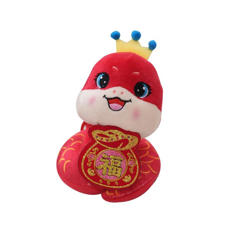 

Уникальный дюймовый 3 плюшевый змей брелок год мягкий красный зодиакальный плюшевый игрушечный идеальный сувенир для