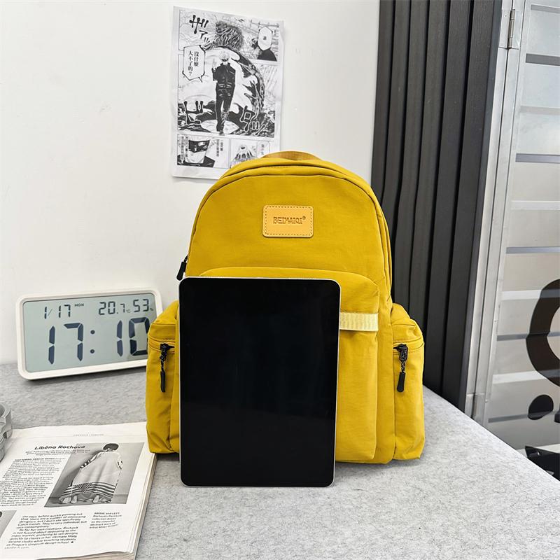 Nylon Backpack Women's Lightweight Water-repellent Student Schoolbag Outdoor Travel Backpack