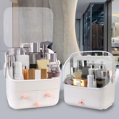 Skincare Jewelry Case Plastic Cosmetic Storage Box Home Storage Container Waterproof and Dustproof Transparent Fashion Makeup Organizer