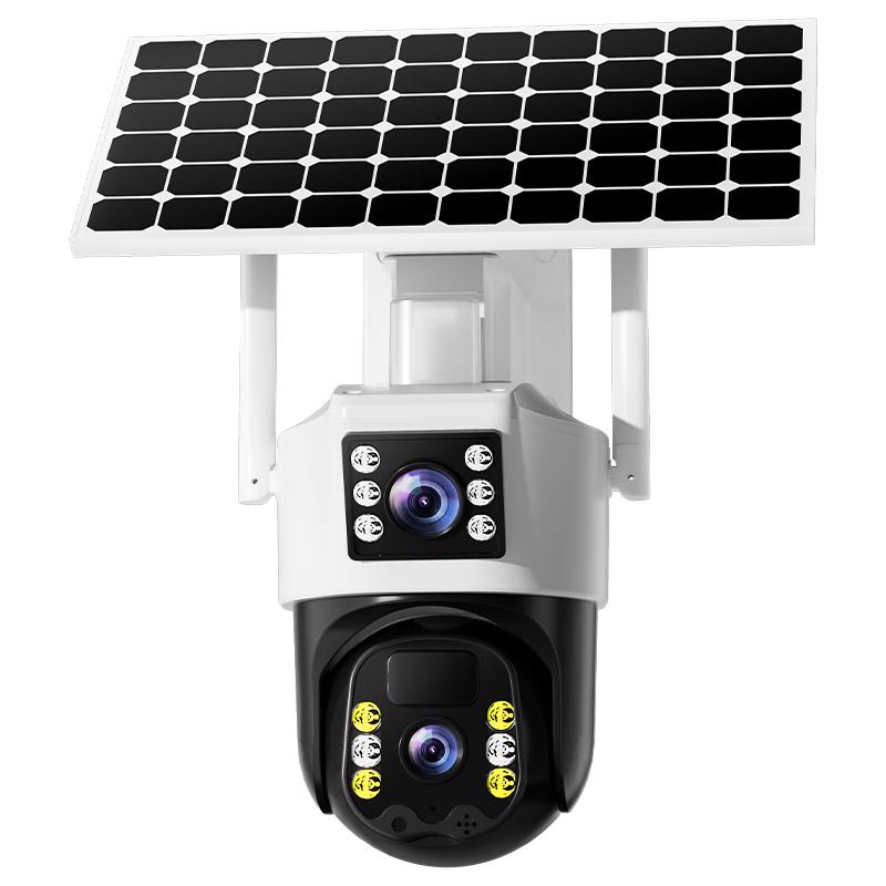 Haoqu 4G Solar Outdoor PTZ Surveillance Camera with Night Vision CN Plug (adapter Included)