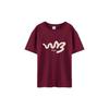Burgundy Print Korean Style Casual Loose Short Sleeve T-Shirt